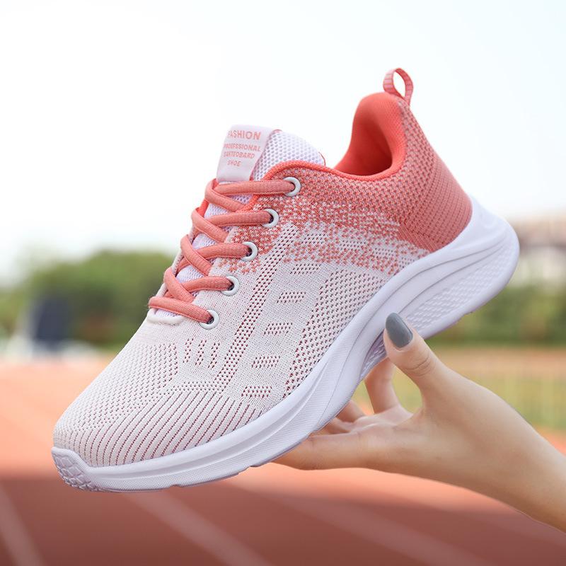 Middle School Students Lightweight Breathable Flying Weaving Casual Shoes Women's Shoes Running Shoes Women Travel Shoes Sports
