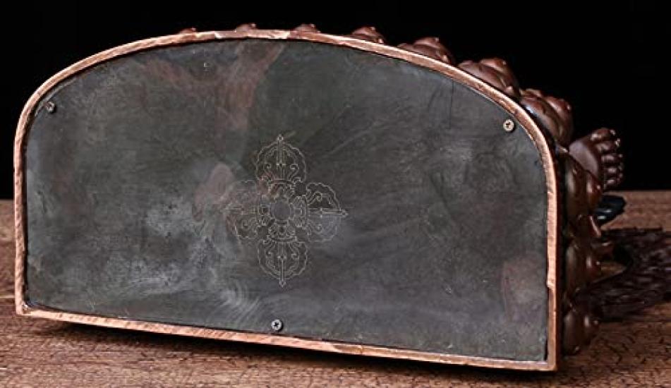 Socha Buddhy Gongen stojící Hněvivá forma Vyrobeno z mosazi Tibetský buddhismus Figurka Socha boha Umělecké dílo Vyrobeno z mědi Buddhistický oltář Socha Buddhy