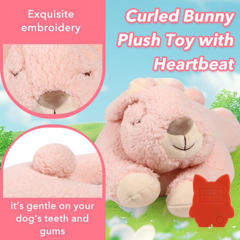 Large plush dog toys, dog birthday gifts, pet heartbeat soothing toys, dog chew toys, pet calming aids, behavioural training toy