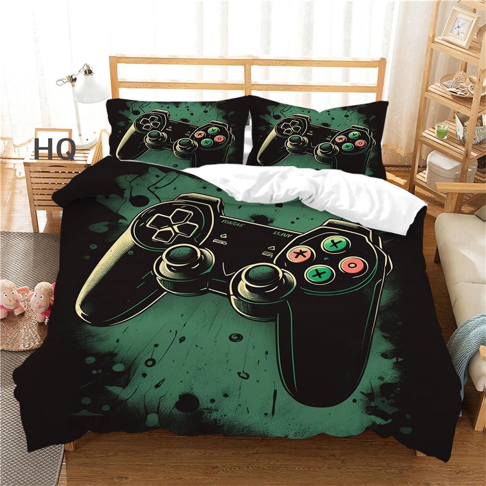 3D herní konzole Tisk Domácí povlečení King Size Povlečení Polyester Chlapecký náctiletý Výzdoba ložnice