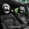2Pcs Universal Car Seat Cover Santa Claus Breathable Car Headrest Cover Elastic Dust-proof Car Seat Headrest
