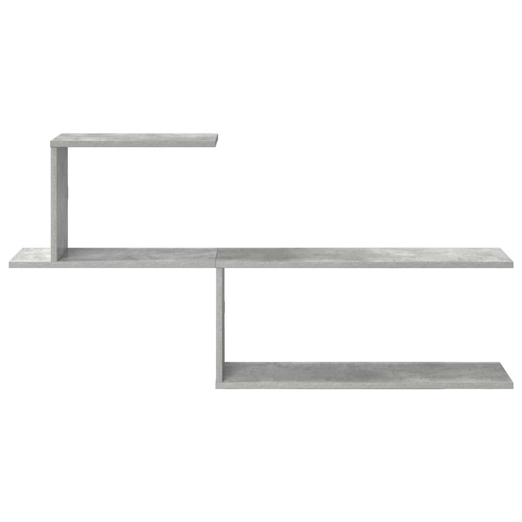 Wall Shelf Concrete Gray 122 x 18 x 60 cm Engineered Wood