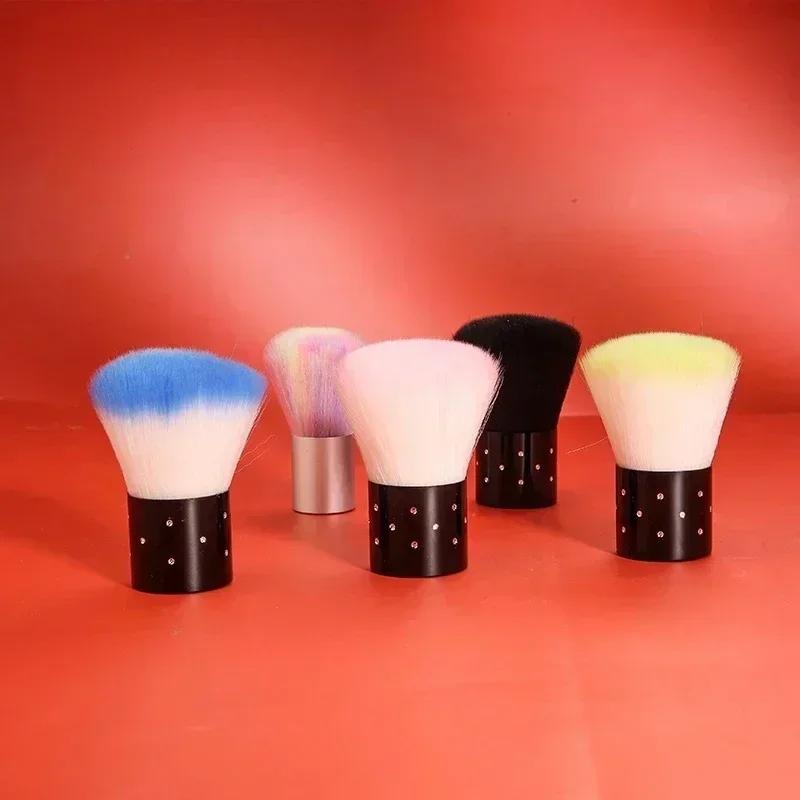 Nail Enhancement Tools Soft Nails Dust Removal Small Angle Cleaning Products Accessories Round Head with Cover Face Wash Brush
