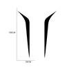 2Pcs Black Universal Racing Auto Hood Stripes Decal Sticker For Car SUV Truck