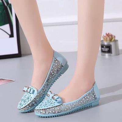 Scarpe da Donna Estive a Rete Traforata Traspiranti a Punta con Fiocco 2025 Tendenza Prezzo Basso Ingrosso Comode Casual Ballerine da Donna