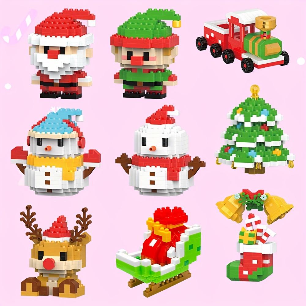 Christmas Building Blocks Mini Building Brick Doll Toys for Party Favor Christmas Tree Stocking Blocks Set for Kids Adults