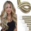 Invisible Tape in Hair Extensions Real Remy Hair Hair Extensions for Women Ash Blond mixed Platinum Blond Straight Hairpieces