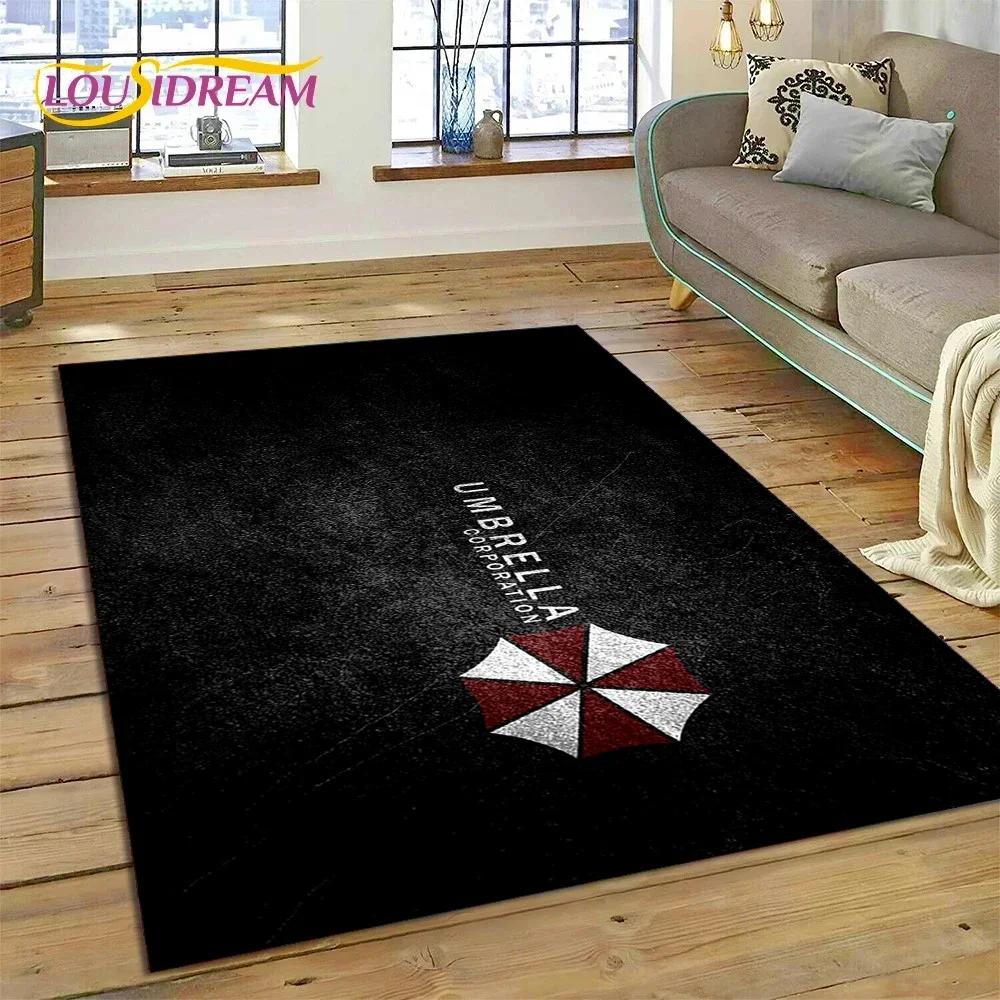 3D Horro Games R-Resident Evil Gamer Carpet Rug for Bedroom Living Room Home Sofa Decoration,Child Game Large Decor Floor Mat