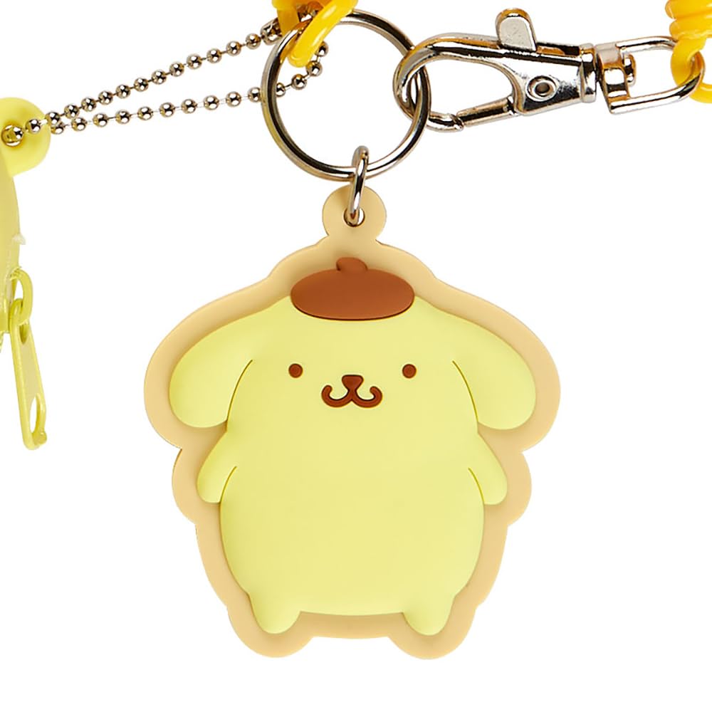 Sanrio Silicone Mini Case Charm Pompompurin Keychain x x 3 Character Item 240052 (6.5 6.5 cm)