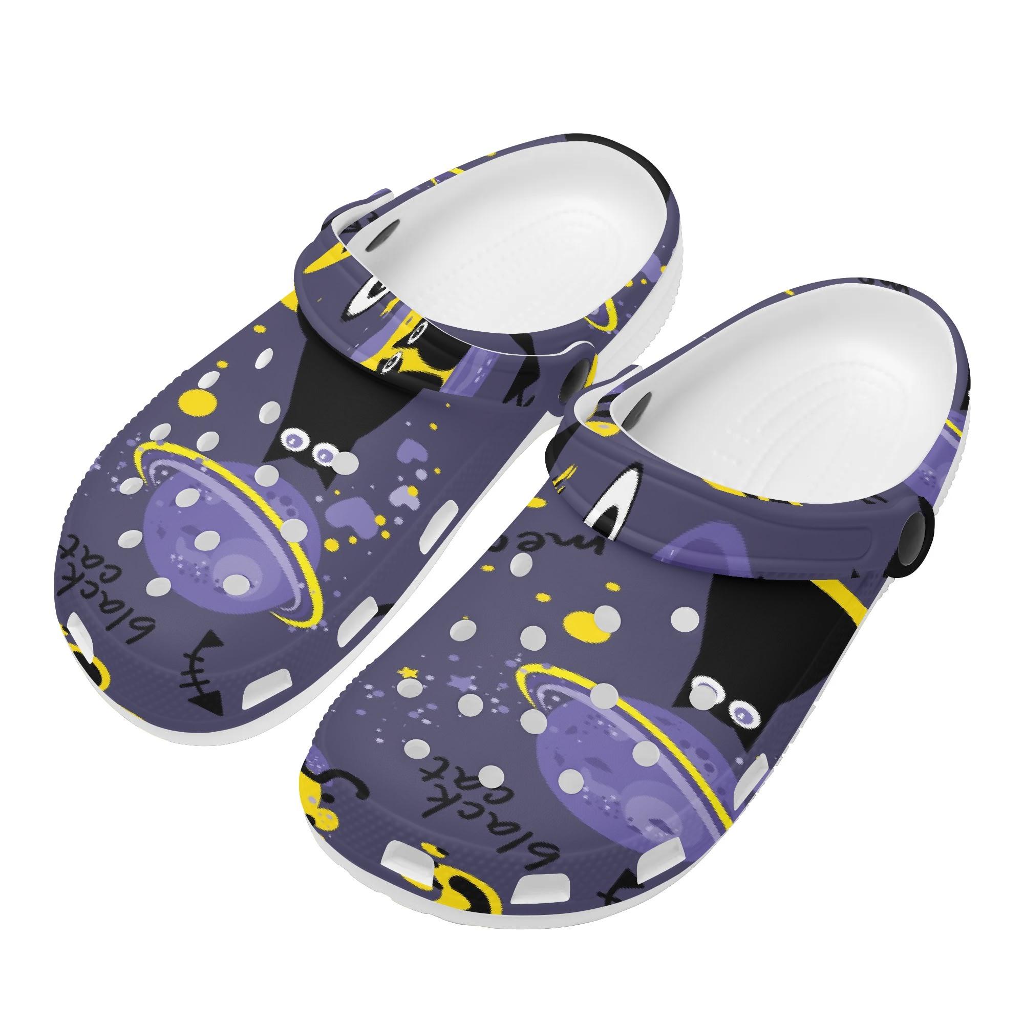 Pattern Printed EVA Clogs Men Women Breathable Lightweight Slip On Casual Footwear Soft Summer Sandals Indoor Outdoor Wear 36 белый