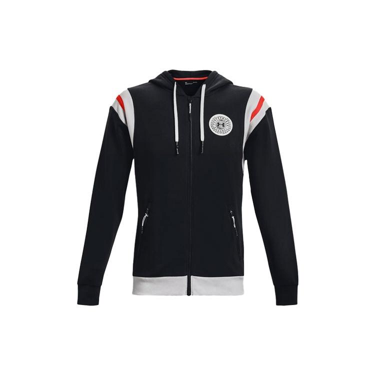 Under Armour Rival Fleece Full Zip Hoodie Jacket Black Men s 1366303-001 L