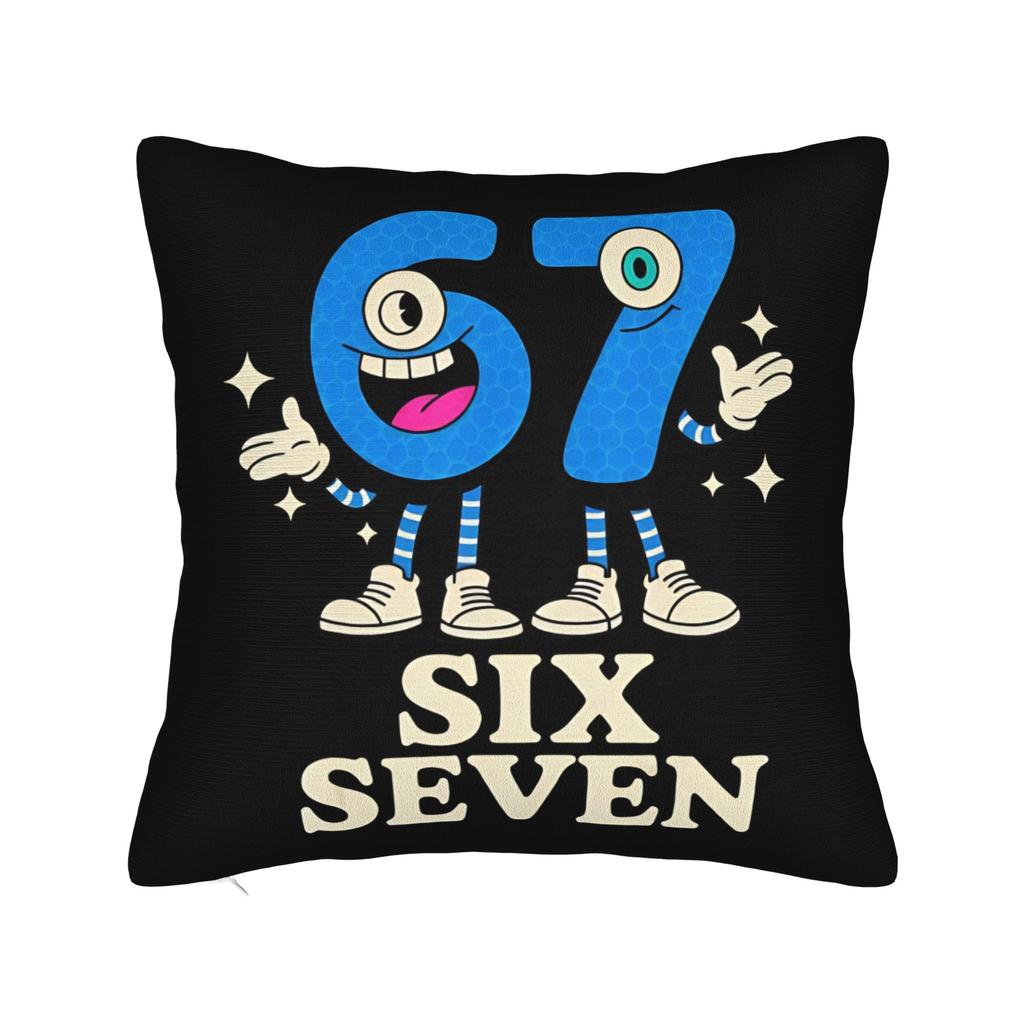Dormitorio Suave y Dulce 67 Seis Siete 6-7 Divertido Cerebro Podrido Italiano Decoraciones Infantiles Funda de Almohada Fundas de Almohada con Cremallera Múltiples Tamaños