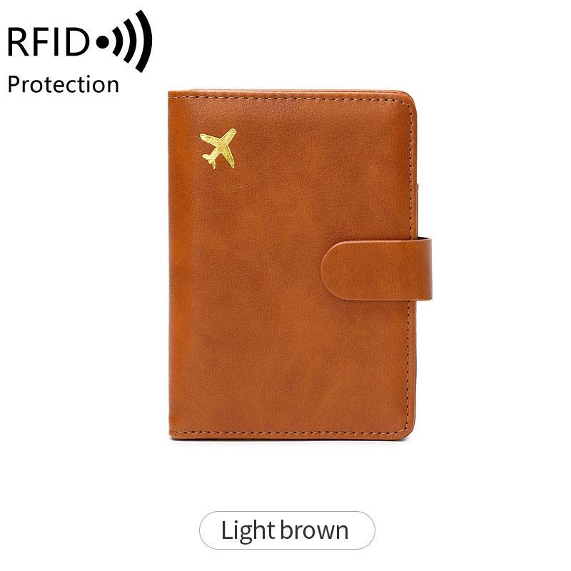Travel Passport Wallet Women Man Card Holder RFID Blocking Credit Card ID Bag Plane Ticket Holder Multifunction Wallets