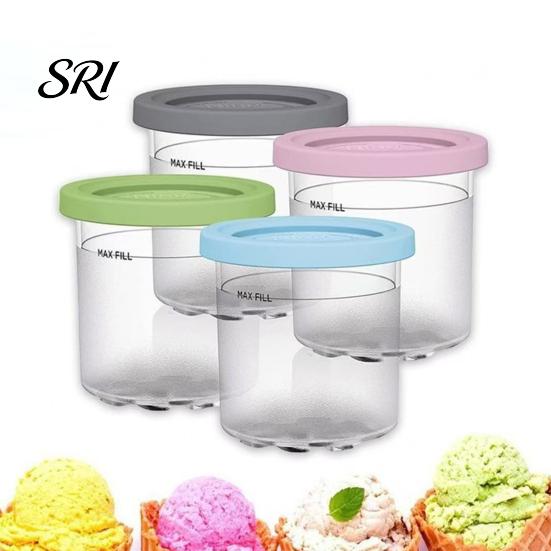 Tazza per Gelato NC300 Ninja Creami Compatibile con Serie NC299AM NC300s NC301 Contenitore Trasparente Ermetico Riutilizzabile Ricambio Lavabile in Lavastoviglie