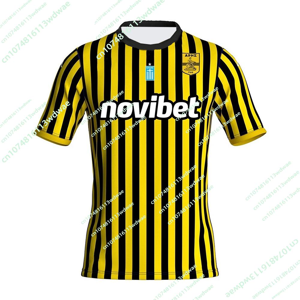 Greece New 2026 Summer Aris Jersey Football 3D Printed Leisure Men's T-Shirt KID Sports Family Boys Fans Footy Jerseys Suit