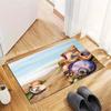 Vintage Beach Seashell Conch Oil Painting Print Area Rug Ocean Seaside Non‑Slip Rectangular Floor Mat Living Bedroom Home Decor Rug
