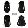 Women's Fleece-Lined Hooded Parka with Fur Collar - Warm Loose-Fit Cotton Jacket, European Size (2021 Autumn/Winter Collection)