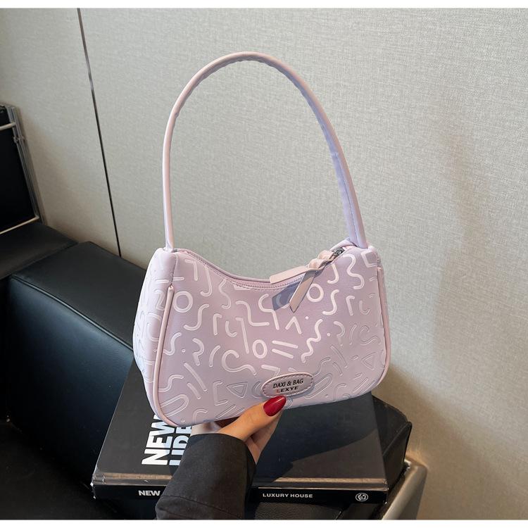 

Women s bag high-end dumpling bag tote bag spring large-capacity fashion printing single shoulder hand bag фіолетовий