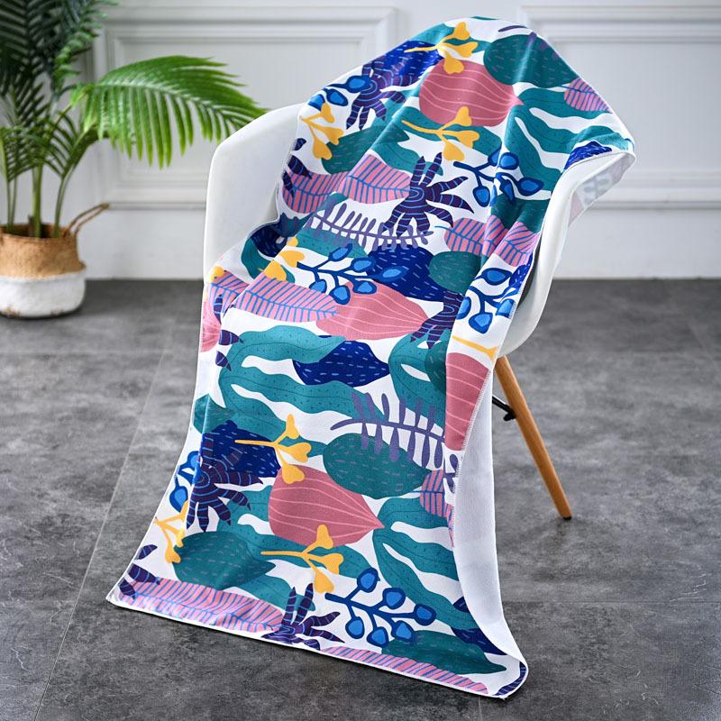 Beach towel, swimming towel, quick drying absorbent towel, microfiber, women's creative bath towel, beach mat