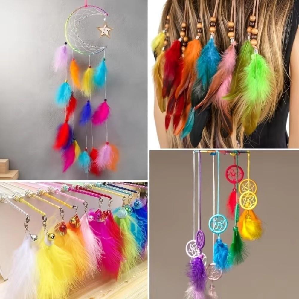 50PCS Colorful Natural Goose Feathers Natural Feather Colored Feathers  DIY Home Crafts