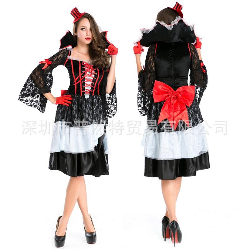 Womens Halloween Witch Costume Vampire Zombie Cosplay Outfit Party Role Play Fantasy Theme