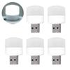 5/10Pcs Mini Circular LED Lights Bedside Lamps Flicker-Free Non-Glare Energy-Saving Plug-and-Play USB Lights