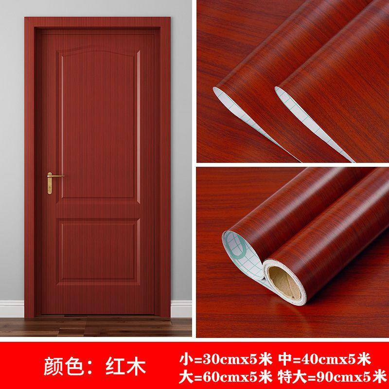 Selbstklebende Holzmaserung Tapete Tür Möbel Kleiderschrank Schrank Renovierungsaufkleber Wasserdicht Heimdekor Abziehen und Aufkleben PVC