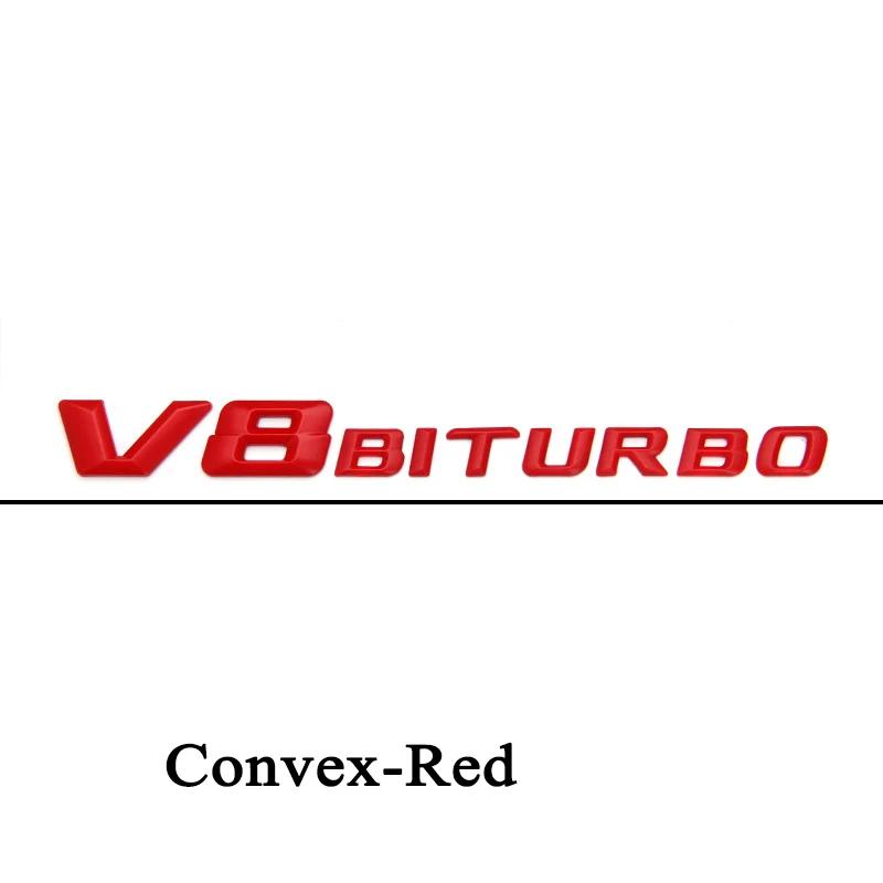 3D ABS Chrome Black Logo V8 BITURBO Emblem Car Fender Badge For C63 G63 E63 S63 Accessories