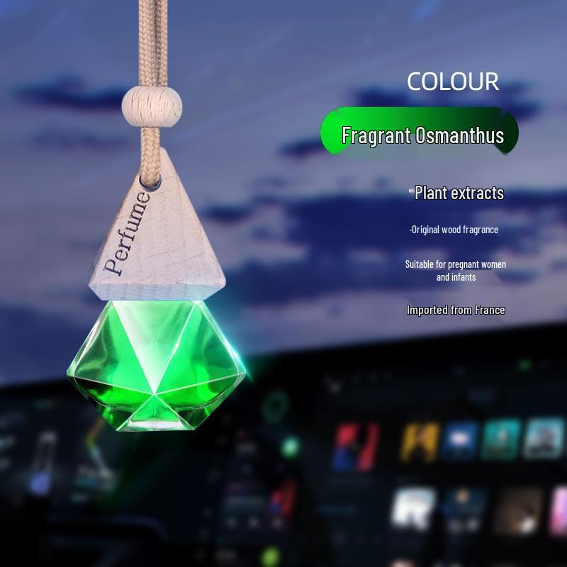 Car Aromatherapy Pendant: Glass Odor Remover for Men & Women's Fragrance