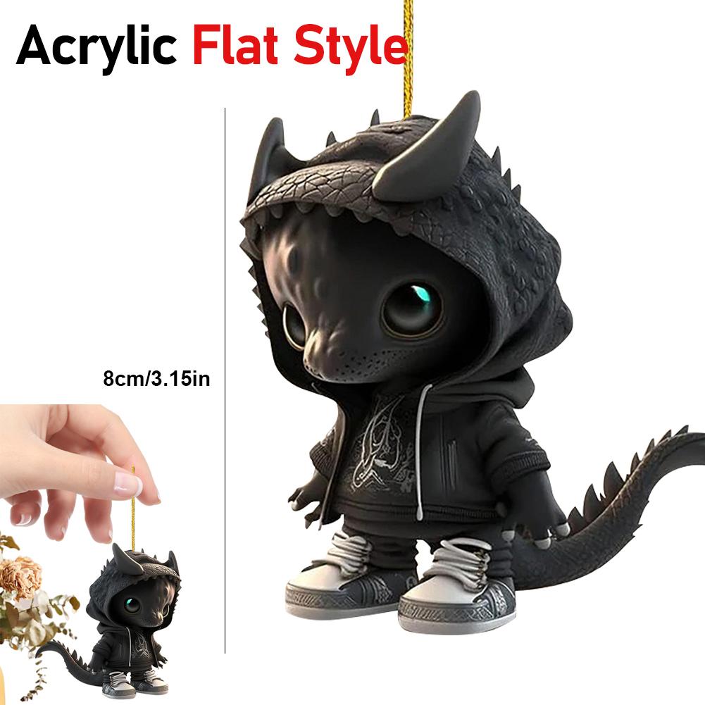 

3D Рождественские Динозавры Украшения Дракон Смола Статуэтка Украшения для Рождественской Елки Милые Динозавры Настольные Украшения Домашнее Украшение