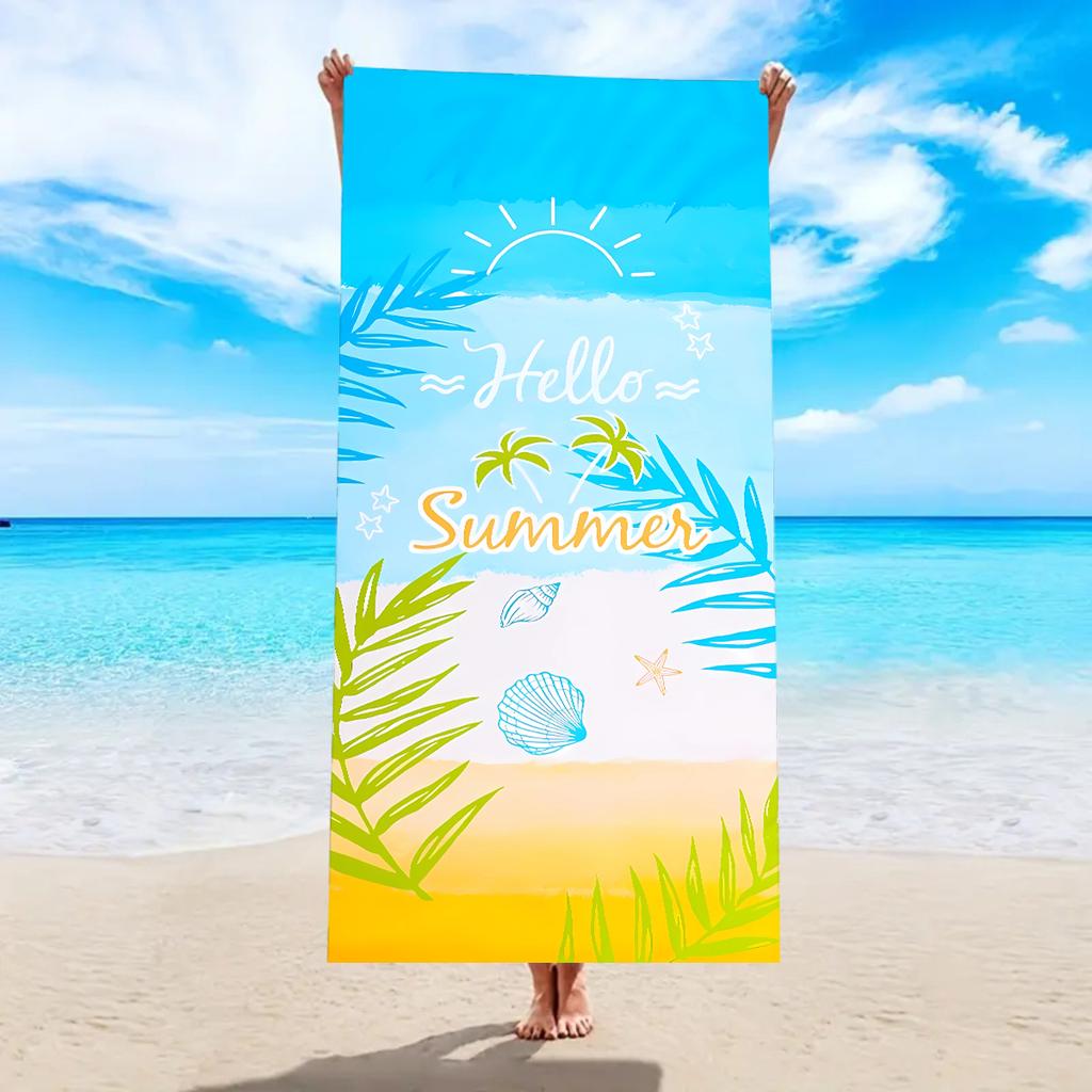 1pc Ultra Fine Fiber Beach Towel, Suitable for Swimming, Camping, Vacation, Yoga, Multifunctional Towel, Swimming Beach Towel