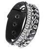 Férfi Punk Stílusú Többrétegű Bőrkarkötő Szegecsekkel - Hip Hop Divatkellék