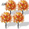 Decorative Faux Botanicals for Bedroom Artificial Fall Flowers Outdoors Fake Autumn Topiary Ball UV Resistant Mums with Ground Plants Home