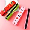 Random Mixed Style Colorful 1/3/5PCS Wooden Harmonica 16-Hole Cute Cartoon Pattern Woodwind Music Instrument Teach Accessory ZYF