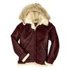 Moda męska wyściełana skórzana kurtka Vintage Man Streetwear zagęścić płaszcz futrzany kapelusz płaszcz kurtki motocyklowe płaszcz zimowy
