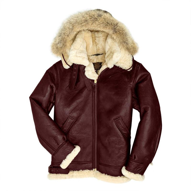 Moda męska wyściełana skórzana kurtka Vintage Man Streetwear zagęścić płaszcz futrzany kapelusz płaszcz kurtki motocyklowe płaszcz zimowy