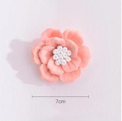 Modern Ceramic Fake Flower Wall Hanging Crafts Decoration Home Livingroom Wall Mural Ornaments Hotel Porch 1D Wall Sticker Art