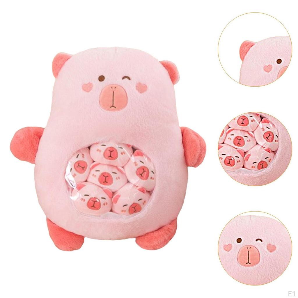 Adorable Capybara Plush Toy Gift Set with Tiny Dolls