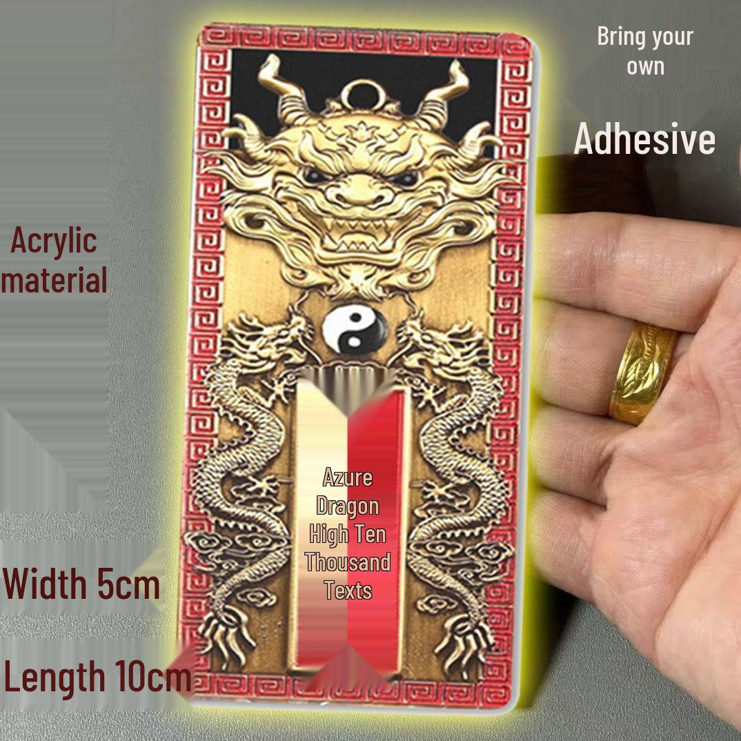

Teacher s Recommended Genuine Azure Dragon Pendant for Wealth and Luck - Prosperous Bagua Qilin House Door Sticker Azure Dragon One Sticker with Blessing