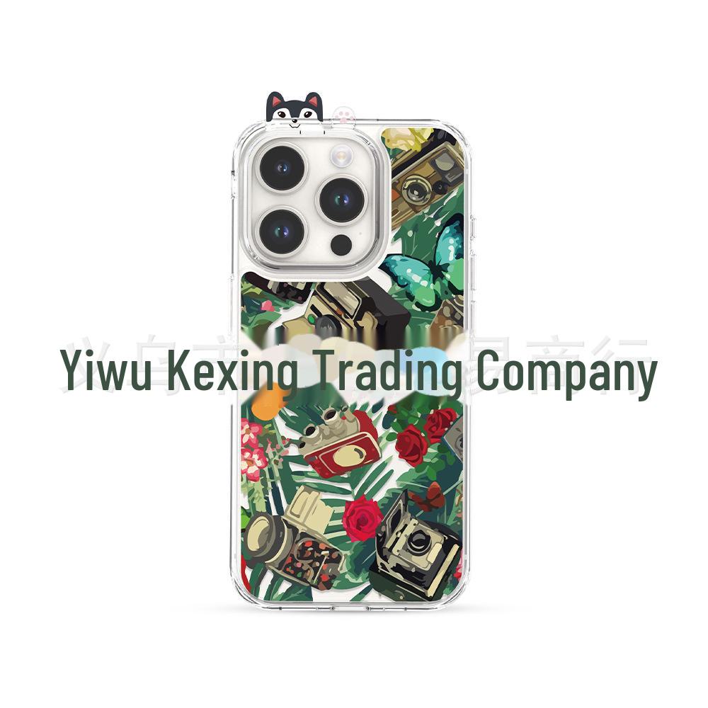 

Чехол с цветными бабочками и зелеными растениями для iPhone 16 Pro/16 Pro Max - защитный чехол iPhone 13 Mini