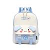 (Black) Kuromi Cinnamoroll Melody Pompomurin Backpack Zipper Waterproof Large Capacity