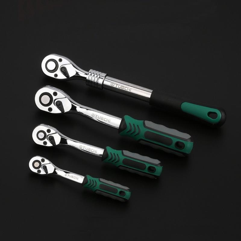 1Pcs 1/2 1/4 3/8 Flying Wrenches 24/72 Tooth Quick Ratchet Wrench Two-Way Socket Wrench Repair Tools For For Vehicle Bicycle
