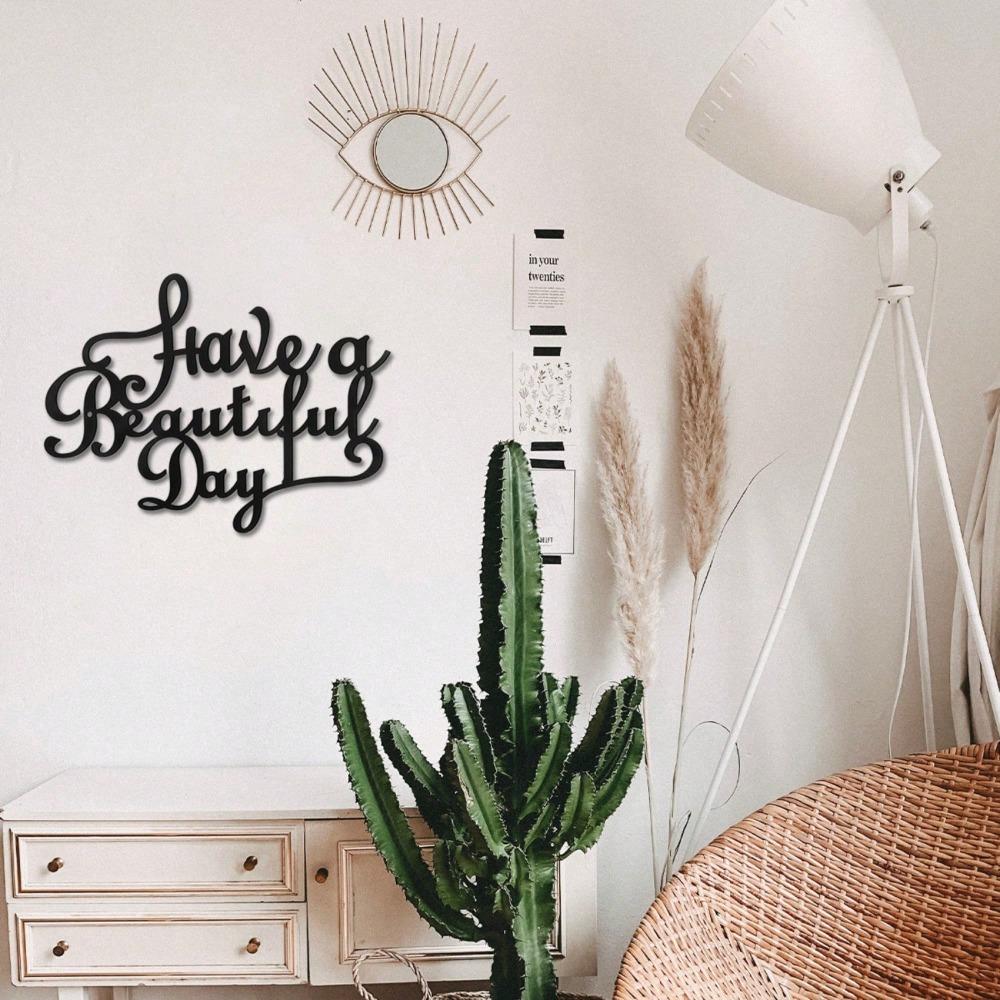 1PC Festive Metal Wall Art Elegant Iron Silhouette for Living Room Home Decor