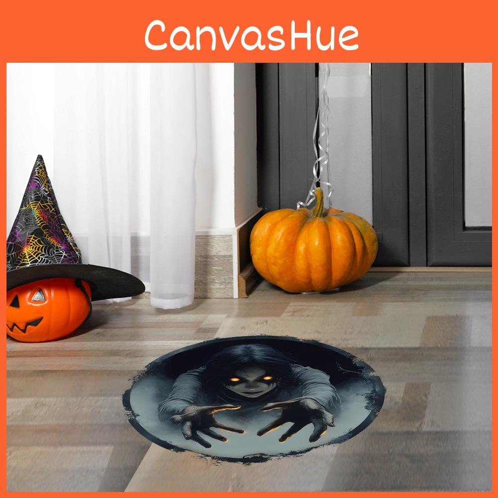 Halloween Horror Female Ghost Floor Stickers Bedroom Living Room Home Decoration