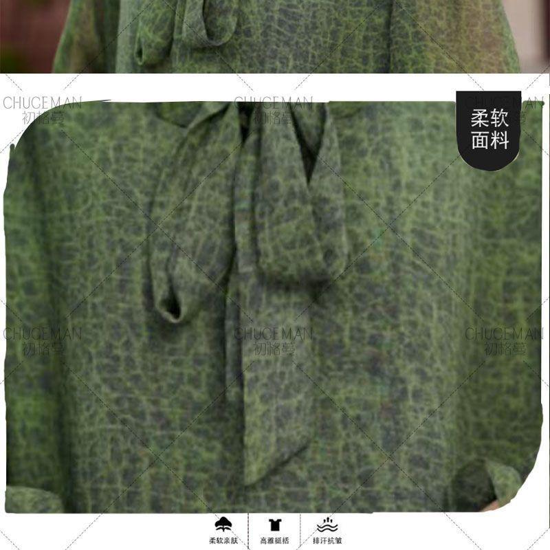 Tištěná Jednoduchá Dámská Košile s Dlouhým Rukávem Jaro Novinka Mašle Volný Zeštíhlující Top