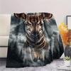 1PC The Clever Okapi  Print FlAannel Blanket, High Quality Comfortable for All Seasons, Home Decor, Warmth and Comfort