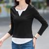 Navava Women Casual 2in1 Round Neck Long Sleeve T shirT nT2904