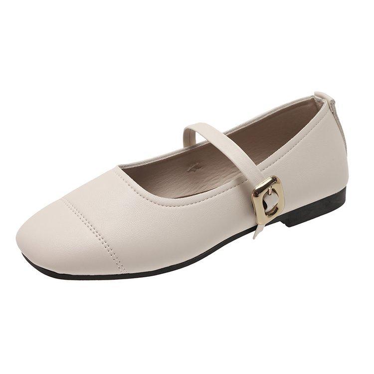 [Youshilai] Fashion Square Head Retro Loafers Women's Summer 2025 New Temperament Casual Versatile Single Shoes