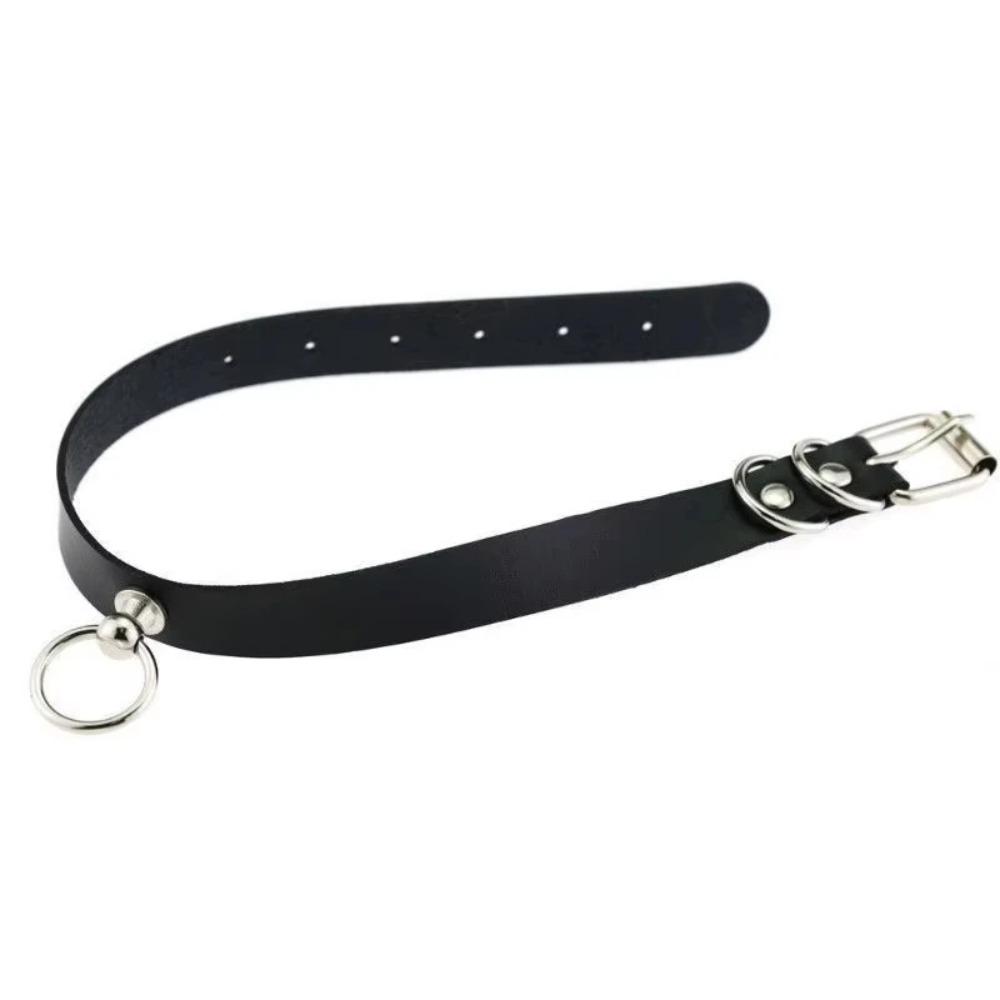PU Necklace Punk Leather Anime Chainsaw Man Reze Cosplay Choker  Collar Pull Ring Chain Unisex Party Props