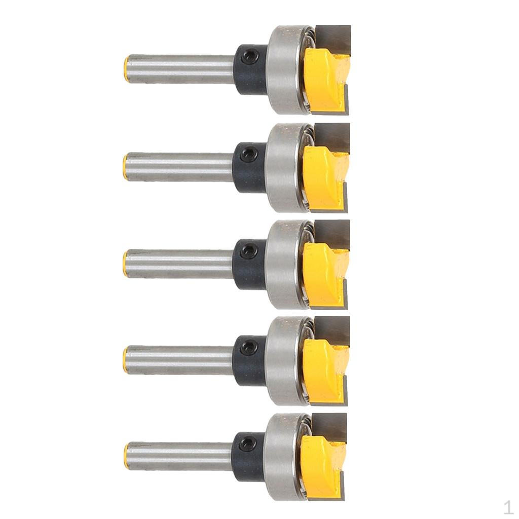 

5pc 1/4 Flush Bit Woodworking Milling Cutter
